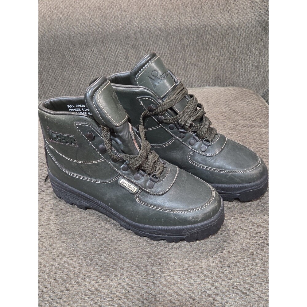 Mountain Gear D-Day LE 2 Hiking Boots Mens 8 Green Full Grain Leather Gorpcore